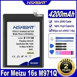 Meizu 16s M971Q/C/Y 배터리용 HSABAT BA971 4200mAh 배터리