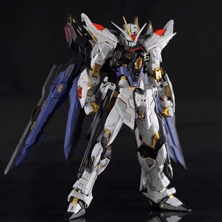 【台灣出貨】紅異端獨角獸HG高達模型積木玩具機甲男孩拼裝手辦RG禮物新生自由, 最強機甲帶大翅膀】_光速槍_盾牌-送支架, 1個