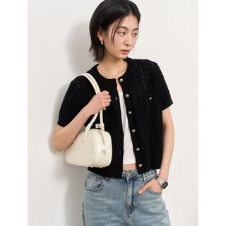 GENERALIDEA 코튼 케이블 하프 가디건 [BLACK] / WBE2L04532 170226