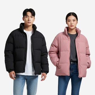 아이에스이랩 / 겨울 숏패딩 아우터 데일리 웰론 패딩 I4JK116