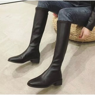 MUSE+SHOES 騎士長靴 大尺碼粗跟設計 舒適百搭 視覺修飾腿型