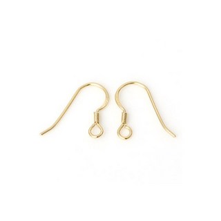 비즈아이 [8-604-02]순은귀걸이 낚시고리훅 대스프링 실버925 골드 1쌍(2개)