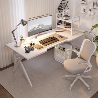 K자 다용도 게이밍 컴퓨터 책상, 탄소 섬유 화이트