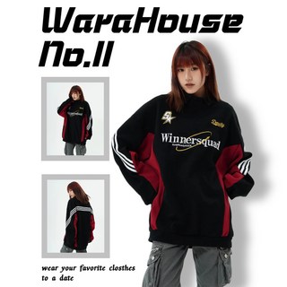 美式復古學院風寬鬆運動衛衣 刷毛上衣 男女同款 情侶裝 長袖上衣