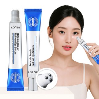 멜라트 어글로우 롤 온 아이 세럼 / 레티놀 아이크림 눈가주름 팔자 다크서클 붓기, 2개, 30ml