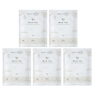 Body Goals 全素多效豌豆蛋白飲 隨手包 馥郁奶茶口味 植物性蛋白 健身適用 無乳糖, 31g, 5個