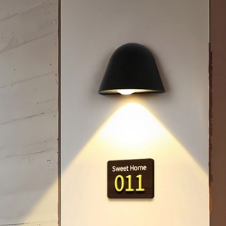 戶外防水創意鈴鐺造型壁燈門牌燈過道臥室客廳背景牆裝飾招牌壁燈戶外燈, 白金,自然光