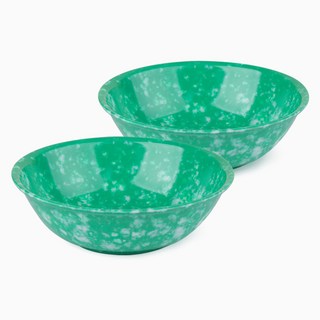 레트로 분식 그릇 포장마차 떡볶이 라면 캠핑 접시, 그린, 레트로그릇, 2개