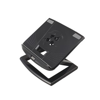 <라일레> 노트북 쿨링 거치대 스탠드 쿨링스탠드 쿨러 패드 최대15.6인치 거치가능 온라인수업용, 블랙, 1개