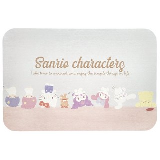 收納王妃 角色大集合珪藻土地墊 60 x 39 x 0.9cm, Q版倒立, 1個