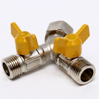 369Living 15A 황동 잠금 볼밸브 아답터 C 수도 배관 부속품, 1개