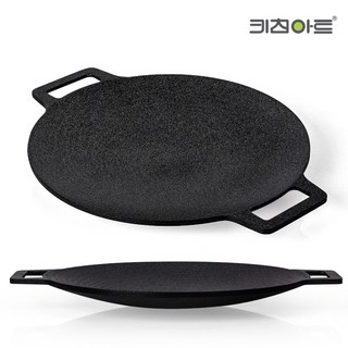 키친아트 라운드 그리들팬 캠핑 미니 코팅 그리들 야외용 불판 쏠캠, 라운드 그리들팬 25cm, 1개