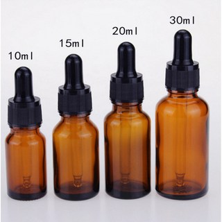 【mamabao】茶色玻璃滴管瓶 精油分裝瓶 茶色避光 精油瓶 精油調配 DIY材料, 1個, 15ml