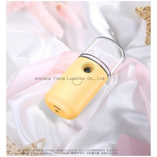 couyor 휴대용 미니 나노 미스트기 수분보습 USB 충전식, 마카롱 노랑 1개