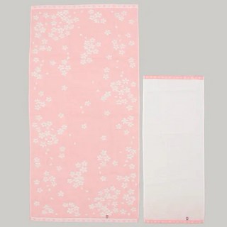 今治毛巾 櫻花織布毛巾禮盒 (浴巾/毛巾), 粉色, 1個