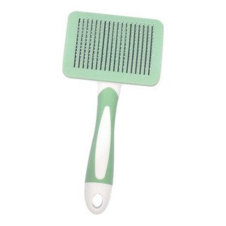 강아지 저자극 털제거 오토클린 슬리커 S 단모장모견 브러쉬 마사지 애견빗 셀프미용, 민트그린s, 1개