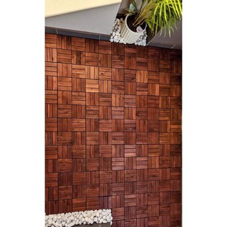 IKEA RUNNEN 戶外拼接地板 9件裝 木拼墊 木地板 容易組裝, 棕色, 1個