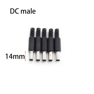 DC 암수 전원 공급 플러그 커넥터 잭 소켓 어댑터 와이어 5525 5.5mm x, 01 10pcs, 01 5.5x2.1mm, 03 14mm DC male