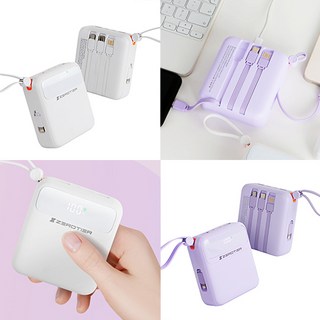 제로티어4in1 20000mAh 대용량 고속충전 보조배터리 C타입, 퍼플