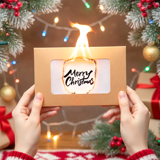 오셀러 불타는 반전 이벤트 롤링페이퍼 카드 생일 어버이날 스승의날 감사 메시지 편지, 화이트 + 크래프트, 2장 세트