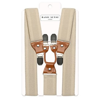 베이직센스 남자 정장 멜빵 웨딩 촬영용 35mm 소가죽 Y형 클래식 서스펜더