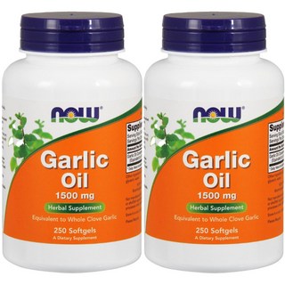 NOW Foods 大蒜精軟膠囊 1500mg, 250顆, 2罐