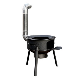 舒窩家居 木炭烤爐 炭火爐 家用燒木柴可移動地鍋爐 農村柴火爐 新式取暖火爐 戶外野營火爐, 1個