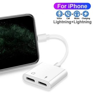 2 In 1 Lightning 3.5mm 헤드폰 잭 오디오 어댑터 For iPhone 14 13 12 11 Pro Max X XS XR SE 8 Plus 고속 충전 변환기, 2) IOS-Dual ios jack, 1개