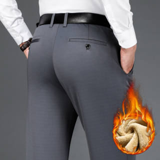 NUNUHANA 겨울 기모 빅사이즈 남성 정장바지