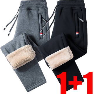 ZIGODAG 1+1 남성용 편안한 기본 기모 운동 바지 실용적인 지퍼 포켓 디자인 ZXCYYBD41639