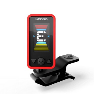 D'addario PW-CT-17 夾式調音器 精準調音 可調頻率 吉他/貝斯/提琴適用, 紅色, 1個