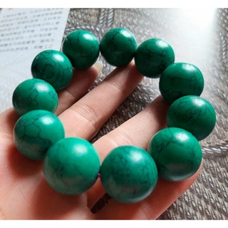 老種 老胎 西藏綠松石 19.2mm 手圍16cm手珠