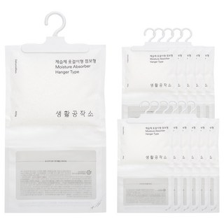 생활공작소 제습제 옷걸이형 점보형 본품, 400g, 12개