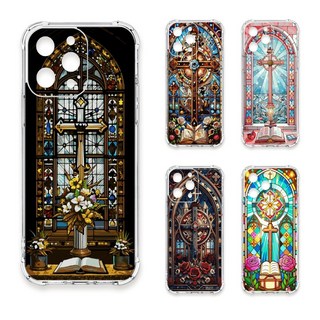 24H快速出貨 TRON 三星 A52/52s 十字架彩繪玻璃 四角防摔 軟殼 手機殼