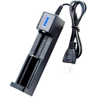 熱銷 【KK園藝】18650鋰電池充電器USB單槽快充座充多型號兼容風扇手電筒, 1個, 18650充電器USB, 18650充電器USB