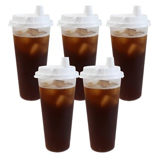 UNIQUE HOUSE HOME DECO 可重複使用塑膠杯, 透明, 700ml, 5個