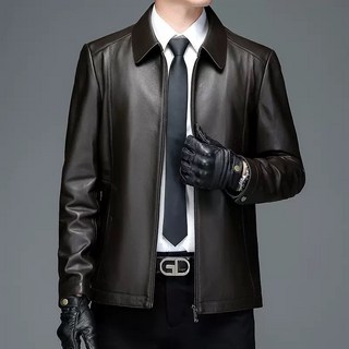 가죽 재킷 남자 라이딩 가죽 재킷 중장년 봄 가을 캐주얼 도톰한 라이더 자켓 비지니스 코트 스타일리쉬 빅사이즈 외투 심플