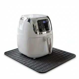 모루나루 다용도 에어프라이어 실리콘 열차단 단열 매트, 블랙, 1개