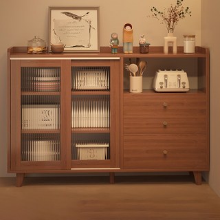 주방 거실 베란다 다용도 수납장 탕비실 홈카페 빈티지 선반장, 브라운