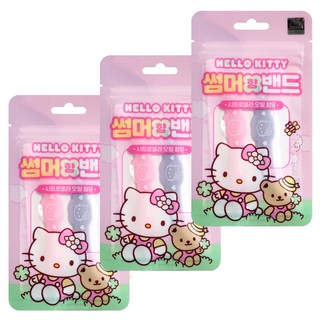 헬로키티 썸머 향 밴드 2p 어린이 여름 캠핑 모기 벌레 퇴치 차단 팔찌, 3개