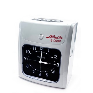 遲到早退/停電記憶/自動移位/外接響鈴 辦公室打卡機首選 LIDINGDA 990P指針型打卡鐘1台+50張打卡紙, 1個, LIDINGDA  990P指針型打卡鐘1台+50張打卡紙