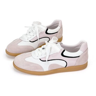 ROBINLO 真皮德訓鞋 小白鞋 休閒鞋 異材質拼接 百搭出遊鞋 (BISTY 雲霧藍/霧光白/暮光莓)