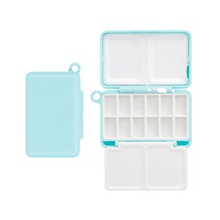 미소데이샵 휴대용 수채화 미니 물감 팔레트 12칸, 1개, 12칸 민트