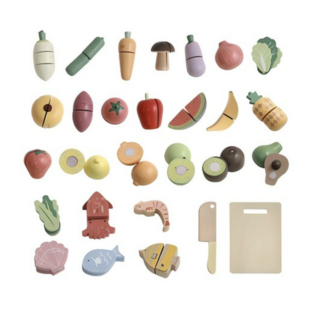 피에스타 원목 썰기 소꿉놀이, 10개