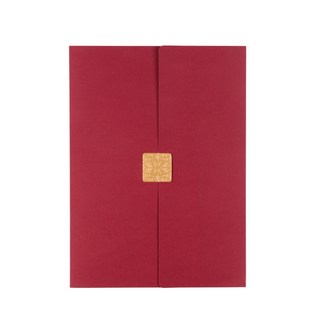 A4燙金證書夾, 1個, 酒紅色