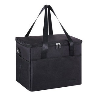 台灣出貨 保溫保冷袋 大容量保冰袋 保溫袋 保鮮袋 保溫箱 野餐包 露營包 外送箱 保溫箱 保冷袋加厚 防水, 黑色（大號 25L）, 黑色, 25L