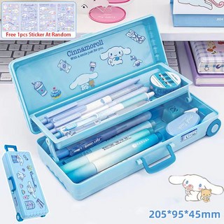 바퀴달린 필통 더블 레이어 산리오 필통 DIY, 1개, 시나모롤