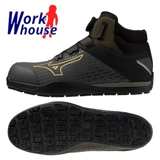 【Work house】MIZUNO 美津濃 安全防護鞋 BOA旋鈕 超彈性 塑鋼頭 工作鞋 F1GA257136