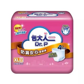 包大人Dr. P防漏安心復健褲XL號12片裝，透氣舒適棉柔親膚，尿濕顯示, 1個, 12個裝, XL