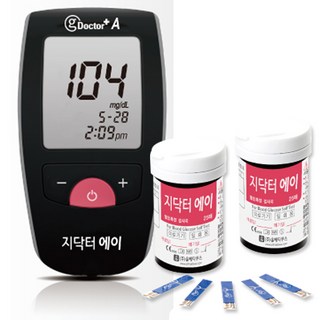 지닥터 에이 혈당측정기 + 시험지 100매 + 채혈침 100개 + 알콜솜 100장, 1세트